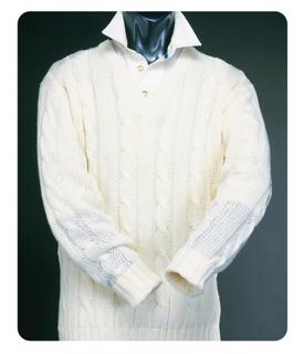 Long Sleeve Plain Cricket Sweater - JU 